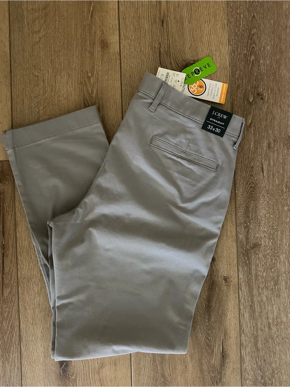J. Crew Straight Chinos in Light Gray 33x30